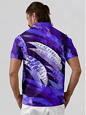 halpa Miesten golfvaatteet-Miesten Poolopaita Purppura Lyhythihainen Topit Golfasut Vaatteet Asut Wear Apparel