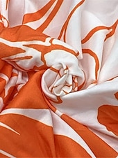 voordelige Elegante bloemenjurken-dames formele jurk bloemenprint v-hals midi-jurk stijlvolle formele bruiloft feest 3/4 lengte mouw zomer
