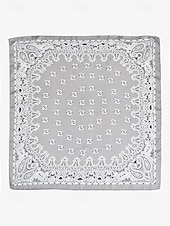 preiswerte Krawatten &amp;amp; Fliegen für Herren-Klassisches marineblaues Bandana aus Kunstseide für Herren – quadratischer modischer Schal mit Paisleymuster