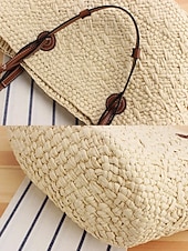 ieftine Genți Totes-geantă tote mare de damă boho chic cu bretele din piele, perfectă pentru ieșirile la plajă și zilele casual de vară