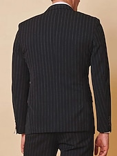 cheap Formal Suits-Men&#039;s Wedding Suits Black Dark Navy Party Dress Solid Colored Tailored Fit 3 Piece Single Breasted Two-buttons