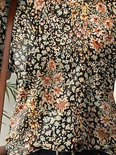 billige Blomster t-skjorte-Dame T skjorte Blomstret Stilfull Fritid Kortermet Crew-hals Vanlige topper Daglig Trykt mønster Kakifarget Sommer