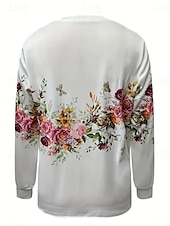 economico Top Floreali-felpa con zip da donna floreale abbigliamento quotidiano sportivo cerniera a un quarto basic casual girocollo manica lunga top microelastico autunno&amp;amp;tessuto morbido traspirante invernale