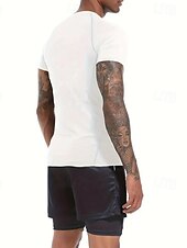 halpa Juoksupaidat ja tanktopit-Miesten Kompression Paita Urheilullinen paita Kuntosali paita Fitness paita Lyhythihainen Tee paita Kausaliteetti Urheilu- ja treenivaatteet Hengittävä Nopea kuivuminen Korkea Stretch Puristus Kunto