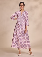 abordables robe décontractée imprimée-robe longue ethnique à col cranté et fleurs