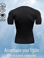 halpa Juoksupaidat ja tanktopit-Miesten Kompression Paita Urheilullinen paita Kuntosali paita Fitness paita Lyhythihainen Tee paita Kausaliteetti Urheilu- ja treenivaatteet Hengittävä Nopea kuivuminen Korkea Stretch Puristus Kunto