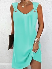 cheap Mini Black Dress-Women&#039;s Casual Dress Mini Dress Ruched Daily Date Fashion Basic Strap Sleeveless Black White Pink Color