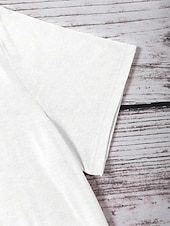 abordables T-shirt Animaux-t-shirt femme décontracté imprimé manches courtes hauts réguliers col rond quotidien blanc été