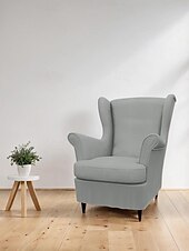 billiga Sofföverdrag-Vinge stol överdrag bomull twill fåtölj överdrag regular fit med armstöd maskintvättbar