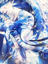 cheap Art&amp;Design Tops-Women&#039;s Shirt Long Sleeve Button Down Blouse Sparkly Work Stylish Modern Blue Summer Spring
