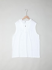 abordables Débardeurs-Homme Débardeur Sous-Vêtements T-shirt sans manches Sans manches À capuche Été Uni Mode Designer Muscle Extérieur Sortir Salle de sport Noir Blanche Jaune T-shirt haut de gamme pour homme