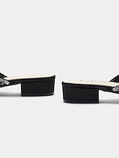 preiswerte Clogs &amp; Pantoletten für Damen-Damen Mules Bling-Bling-Schuhe Glitzer Kristall Pailletten Juwelen Party Kristall Flacher Absatz Spitze Zehe Elegant Modisch Mikrobielles Leder Halbschuhe Mandelfarben Schwarz