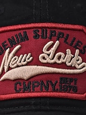ieftine Şapcă de baseball pentru bărbaţi-Bărbați Șapcă de baseball Palarie de soare Căciulă de camioner Negru Galben Bumbac Brodat Modă Casual Stradă Zilnic Scrisă Ajustabile Cremă Cu Protecție Solară Respirabil