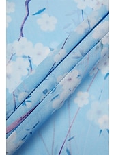 abordables Robes décontractées-Femmes Robe maxi Robe trapèze Élégant Quotidien Date Coupe régulière Fleuri Col en V Bleu Été