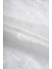 billige Blonder topper-Kvinne Hvit Elegant Blonde Topper Øyelet Bluse Brodert Hvit 3/4 Lengde Ermer Knappe-Ned Elegant Uformell Elegant Top Romantisk Petit Topper Sommerferie Antrekk Halvformelle Bluser