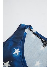 levne Grafický obchod Tank tops &amp; Camis-Top ke Dni nezávislosti pro ženy tílko Hawaiian potisk bez rukávů běžné topy výstřih do V námořnická modrá léto