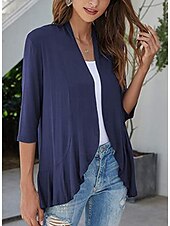 economico Cardigan e capispalla-cappotto maglione blu