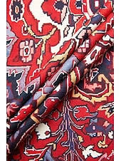 ieftine tricou boho-Pentru femei Tricou Cămașă Henley Floral Epocă Έθνικ Zilnic De Bază Lungime Manșon 3/4 În V Topuri obișnuite Concediu Sfârșit de săptămână Nasturi Imprimeu Roșu-aprins Mov Trifoi Kaki Gri Toamna iarna