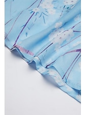 abordables Robes décontractées-Femmes Robe maxi Robe trapèze Élégant Quotidien Date Coupe régulière Fleuri Col en V Bleu Été