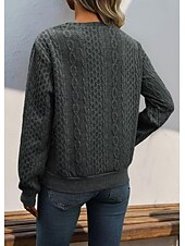 preiswerte Damen Einfache Oberteile-Damen Tunika Feste Farbe Glatt Stilvoll Geschäftlich Langarm Asymmetrisch Arbeit Täglich Knopf Dunkelgray Frühling Herbst Winter