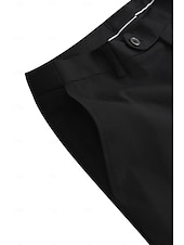 cheap Formal Suits-Black White Burgundy Men&#039;s Wedding Party/Evening Suits Solid Colored 3 Piece Formal Standard Fit Single Breasted One-button