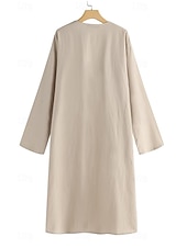 preiswerte Trenchcoats-Damen Trenchcoat B¨¹ro Tasche Feste Farbe Moderner Stil Lockere Passform Oberbekleidung Langarm Frühling Hellblau S