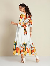 בגדי ריקוד נשים המקסי שמלת מקסי לבן חצי שרוול הדפסים גרפיים קשירה מאחור קיץ קיץ & אביב צווארון V חופשה יום יומי קז'ואל S M L זול הדפס שמלת קז'ואל-בגדי ריקוד נשים המקסי שמלת מקסי לבן חצי שרוול הדפסים גרפיים קשירה מאחור קיץ קיץ & אביב צווארון V חופשה יום יומי קז'ואל S M L