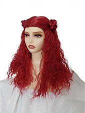 お買い得  映画キャラクターウィッグ-ディセンダント4 赤い コスチューム ウィッグ 女の子用 ハロウィン コスプレ パーティウィッグ