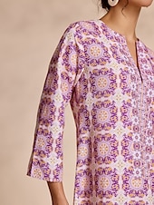 abordables robe décontractée imprimée-robe longue ethnique à col cranté et fleurs