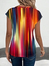 abordables Boutique Graphique Débardeurs &amp; Camis-Débardeur en camisole pour femmes vest ombre cœur élégant sans manches col en V tops réguliers impression quotidienne violet vert arc-en-ciel été