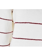 abordables Motifs graphiques et détails-Femme Pull Chandail mode basique Rayé A côtes Col Ras du Cou Bandes manche longue Hauts longs Tricoter Travail Noir Blanche Printemps Automne