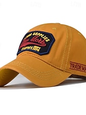 ieftine Şapcă de baseball pentru bărbaţi-Bărbați Șapcă de baseball Palarie de soare Căciulă de camioner Negru Galben Bumbac Brodat Modă Casual Stradă Zilnic Scrisă Ajustabile Cremă Cu Protecție Solară Respirabil
