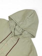 voordelige Overhemden voor heren-Voor heren Overhemd linnen overhemd Calico-shirt Overhemd met capuchon Gestreept Casual Dagelijks Wit blauw Bruin Groen Lange mouw Capuchon Lente zomer Kleding