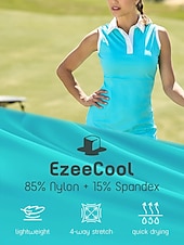 cheap Golf Dresses-Women&#039;s Golf Dress Lake blue Sleeveless Dress Ladies Golf Attire Clothes Outfits Wear Apparel