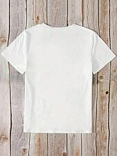abordables T-shirt Animaux-t-shirt femme décontracté imprimé manches courtes hauts réguliers col rond quotidien blanc été