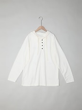 billiga Våffelstickad t-shirt-Herr Våffelskjorta T-shirt T-tröja Långärmad tröja Långärmad Huva Vår &amp; Höst Slät Mode Designer Grundläggande Semester Gata Utekväll Vit Khaki grön Ljusgrå Topp t-shirt för män
