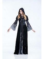 baratos Coleção Feminina-Bruxa Vampiros Dia das Bruxas Traje Cosplay Noite de Walpurgis Fantasias Crianças Adulto Mulheres Para Meninas Carnaval Baile de Máscaras Festa Mascarilha Fantasias fáceis de Halloween Vestir-se