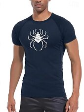 halpa Juoksupaidat ja tanktopit-Miesten Kompression Paita Urheilullinen paita Kuntosali paita Fitness paita Lyhythihainen Tee paita Kausaliteetti Urheilu- ja treenivaatteet Hengittävä Nopea kuivuminen Korkea Stretch Puristus Kunto