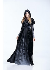 baratos Coleção Feminina-Bruxa Vampiros Dia das Bruxas Traje Cosplay Noite de Walpurgis Fantasias Crianças Adulto Mulheres Para Meninas Carnaval Baile de Máscaras Festa Mascarilha Fantasias fáceis de Halloween Vestir-se