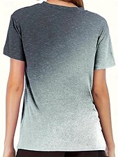 abordables T-shirt Art &amp; Design-t-shirt femme décontracté imprimé manches courtes hauts réguliers col rond quotidien rouge bleu vert gris été