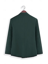 abordables Trajes formales-De los hombres Boda Trajes Negro Rojo Color sólido Ajustado Juego de 3 piezas Recto 2 botones