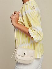 olcso Keresztpántos táskák-elegáns fehér bőr válltáska nőknek - stílusos kis crossbody táska alkalmi és formális ruhákhoz