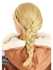 halpa Historialliset peruukit-astrid peruukki naisille synteettinen peruukki yaki suora otsatukka peruukki lyhyt blondi karnevaali cosplay party peruukit