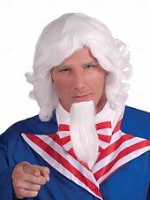 halpa Juhlaperuukit-Setä Sam Beard ja Perüe Halloween Cosplay Juhlaperuekset