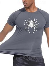 halpa Juoksupaidat ja tanktopit-Miesten Kompression Paita Urheilullinen paita Kuntosali paita Fitness paita Lyhythihainen Tee paita Kausaliteetti Urheilu- ja treenivaatteet Hengittävä Nopea kuivuminen Korkea Stretch Puristus Kunto