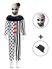 levne Klasický horor-Art the Klaun předvečer Všech svatých Cosplay kostým Maškarní Hrozivější cosplay předvečer Všech svatých Dětské Chlapecké Dívčí předvečer Všech svatých Karneval Plesová maškaráda předvečer Všech