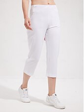 billiga Kvinnors golfkläder-Dam Golfshorts Vit Shorts Golfkläder för damer Kläder Outfits Bär kläder