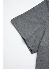 お買い得  プレーンTシャツ-バレンタイン女性用ハートTシャツ 基本的なレギュラートップス 短袖 Vネック プリント レギュラーフィット バレンタインウィークエンド 赤色 青色 紫色 緑色 灰色