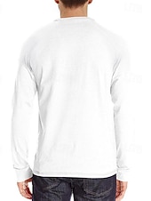 economico Maglietta casual Henley-Per uomo Maglietta Maglia Henley Camicia a Maniche Lunghe Manica Lunga Semplice Moda Designer Essenziale Henley Vacanza Streetwear Uscire Primavera &amp; Autunno Nero Bianco Blu marino Maglietta Henley