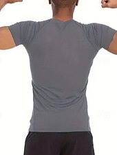 halpa Juoksupaidat ja tanktopit-Miesten Kompression Paita Urheilullinen paita Kuntosali paita Fitness paita Lyhythihainen Tee paita Kausaliteetti Urheilu- ja treenivaatteet Hengittävä Nopea kuivuminen Korkea Stretch Puristus Kunto